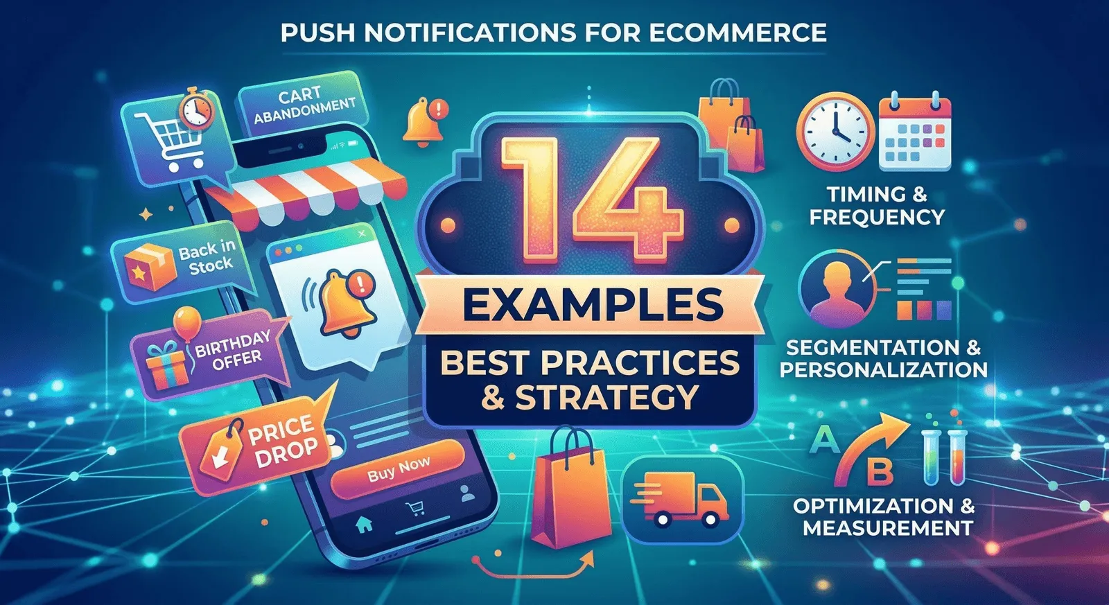 ecommerce push notification examples for abandoned cart recovery and flash sales