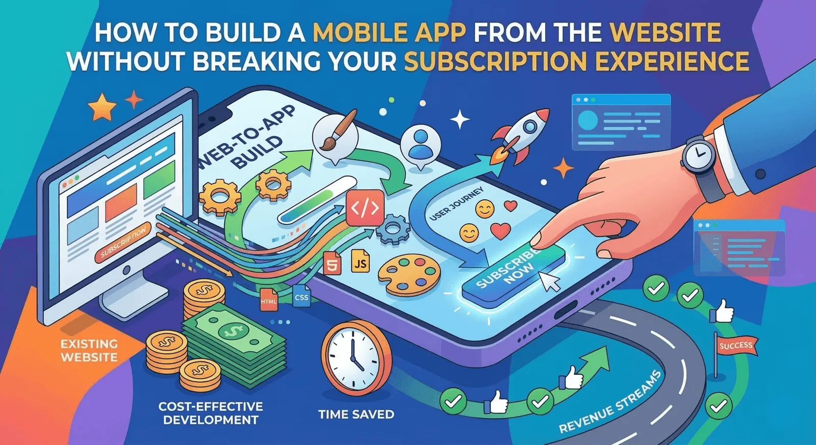 Subscription Mobile App Builder converting SaaS website into native mobile app using Twinr