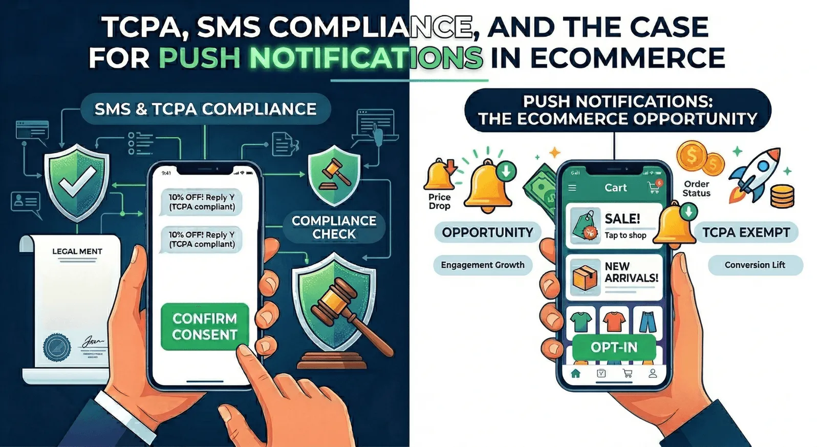 tcpa compliant push notifications for ecommerce growth and customer trust