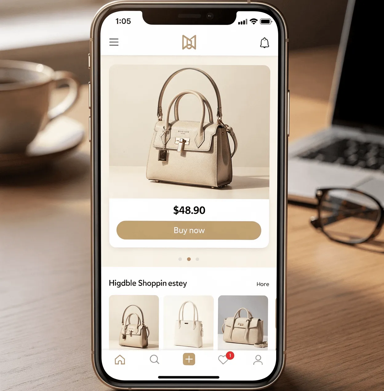 Illustration of WooCommerce app customer loyalty features like rewards and push notifications
