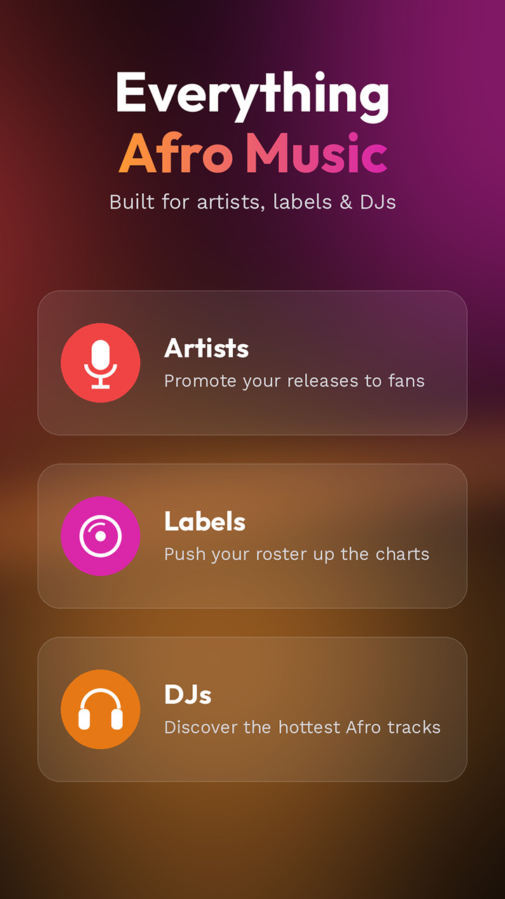 PlayAfro audiences: artists promoting releases, labels, and DJs finding tracks